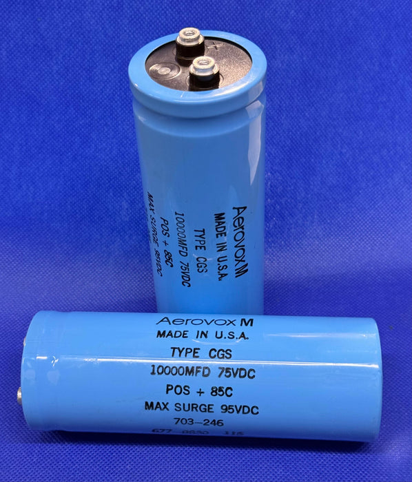 (1) AERO-M CGS103U075V5L3PH screw terminals capacitor 10,000uF 75V Aluminum