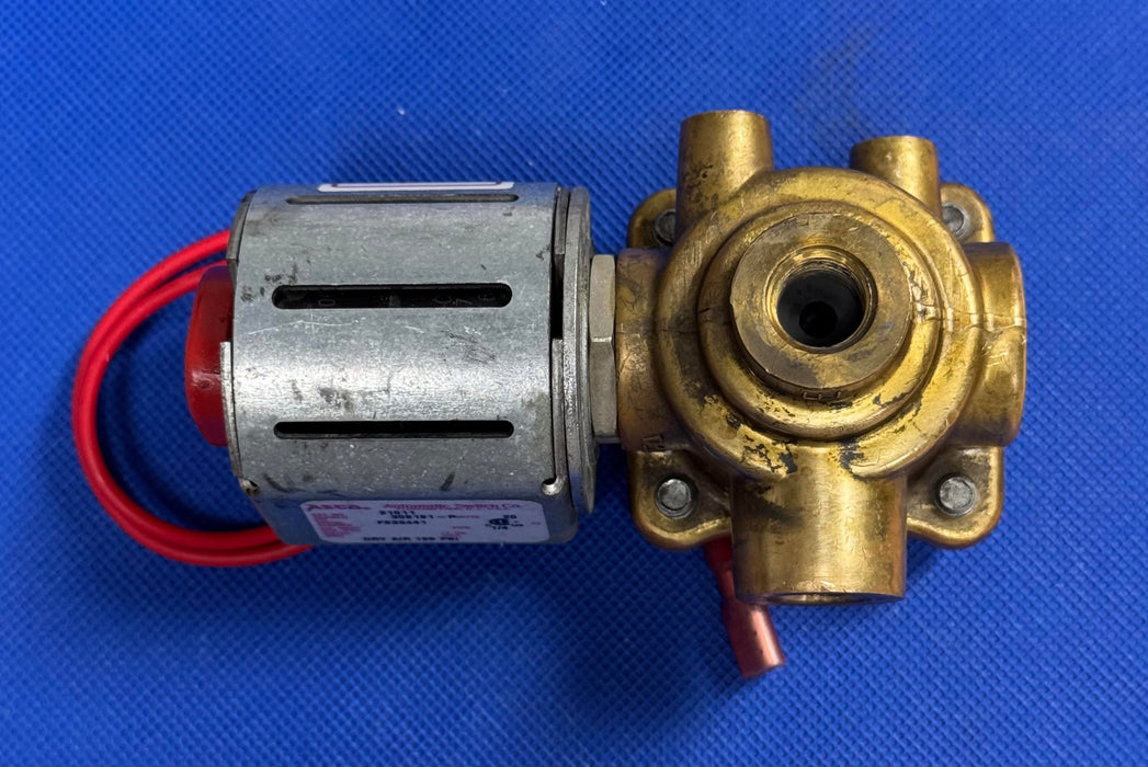 Válvula solenoide de 4 vías ASCO Cat. N.° 21011, puertos de 1/4", 20 W, 120 V, aire seco, 125 PSI