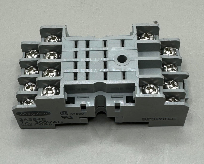 Dayton 2A584E SOCKET - 14 PIN SQUARE BASE MINIATURE 7A 300V DIN MOUNT SOCKET