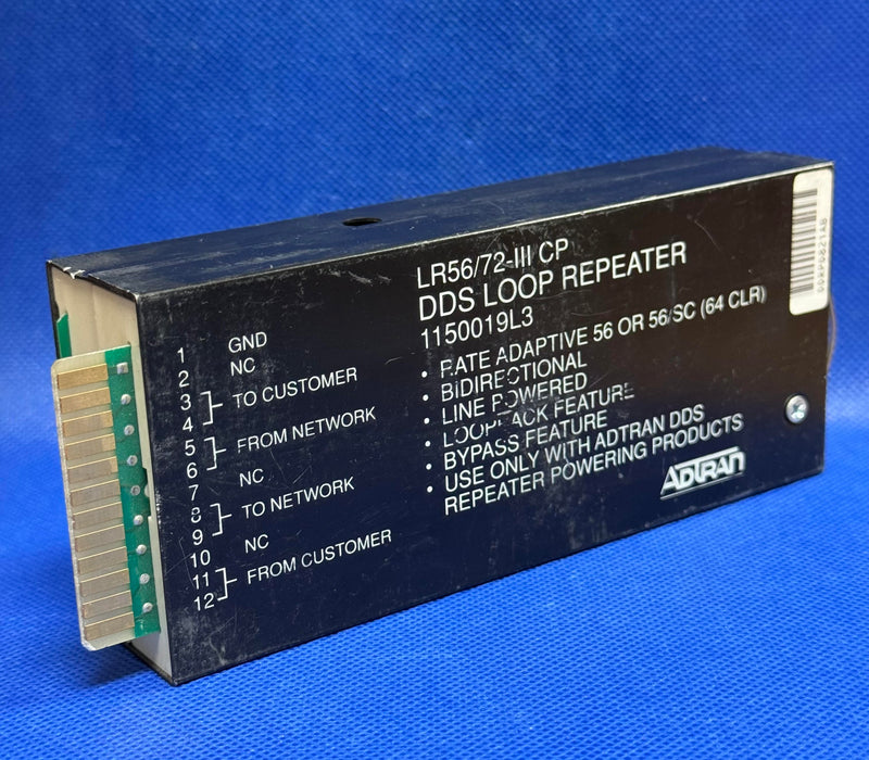 ADTRAN LR56/72-III CP DDS LOOP REAPEATER 1150019L3