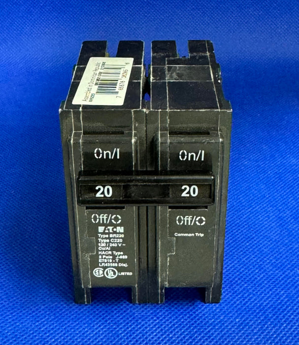 Eaton BR220 2 Pole 20 Amp Circuit Breaker