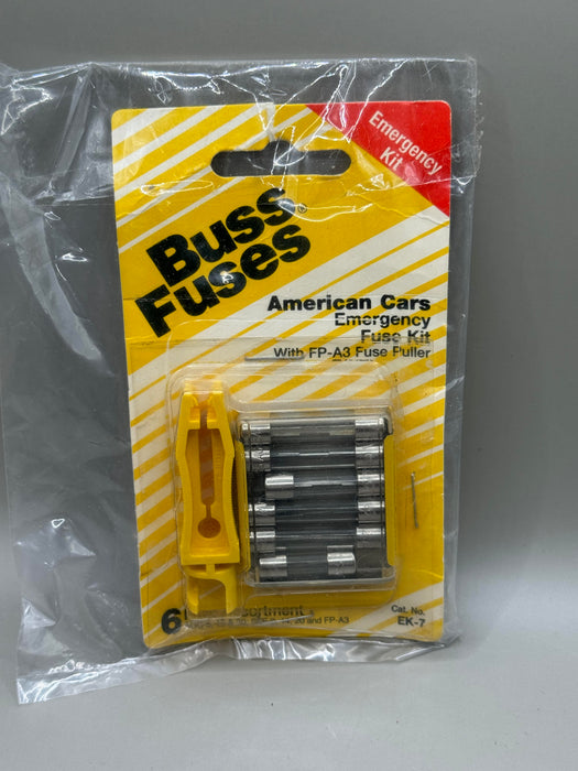 Cooper Bussmann EK-7 American car emergency fuse kit w/ FP-A3 fuse puller