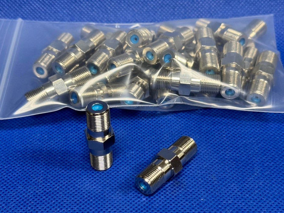 25 Pack PPC F81 Barrel RG6 Female Slice Coax Cable Connector 3GHz (CF81GHZM)