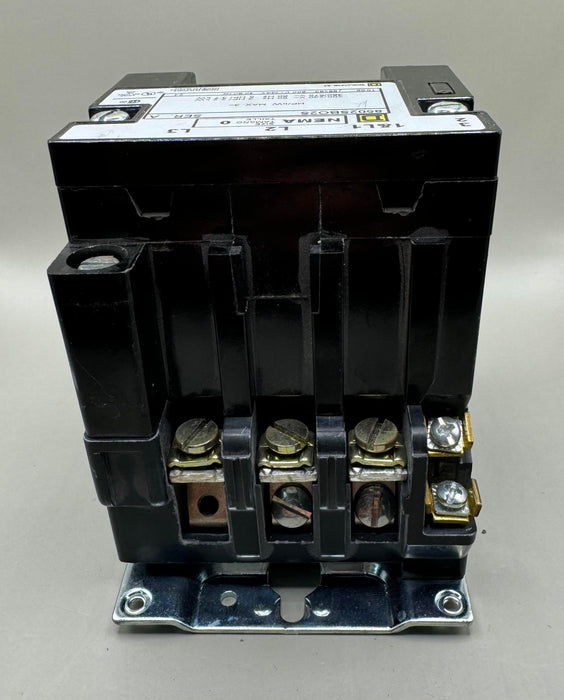 Square D 8502SBO2S Ser. A NEMA Size 0 3-pole contactor