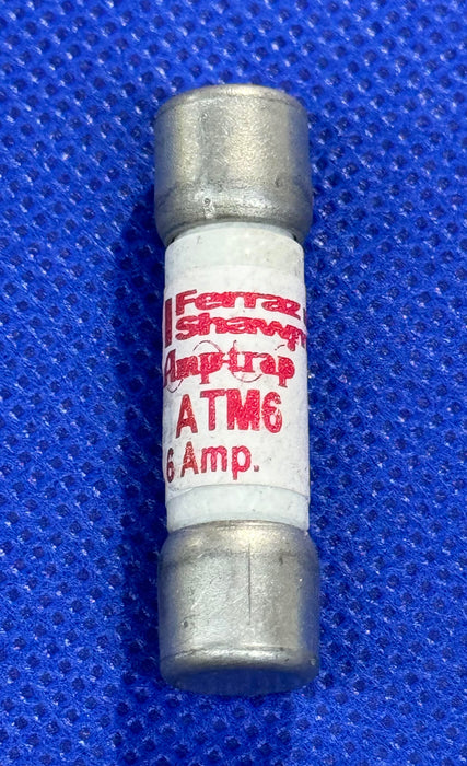 Ferraz Shawmut ATM6 Fast Acting Midget Fuse, 6 AMP 600V AC\DC