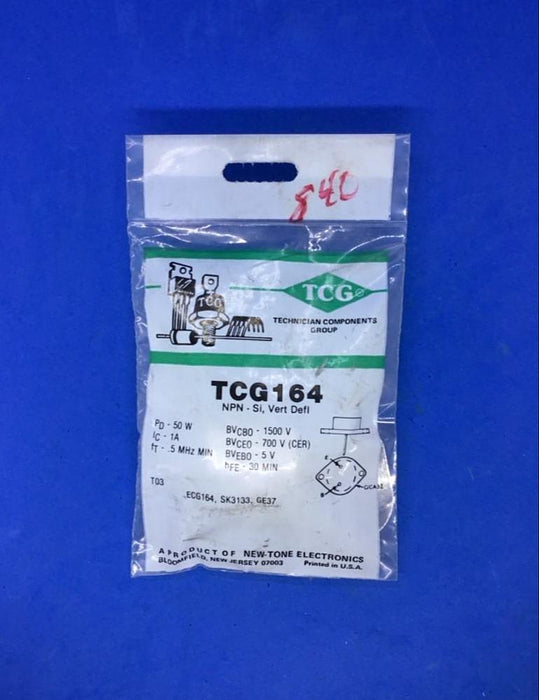 Technician Components Group TCG164 NPN-Si, Vert Defl (replaces ECG164,SK3133, GE37)