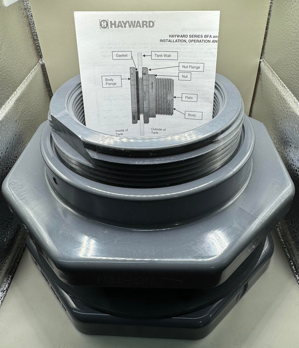Hayward BFA1040CES Standard Flange Bulkhead Fitting PVC with EPDM Seal