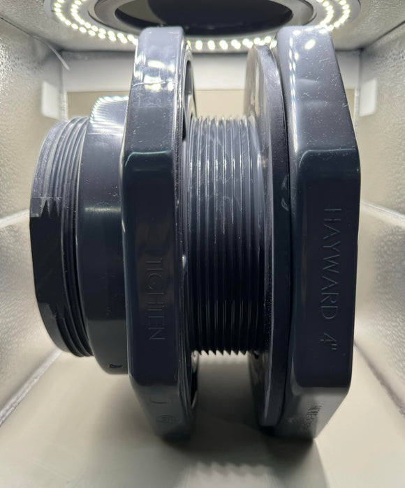 Hayward BFA1040CES Standard Flange Bulkhead Fitting PVC with EPDM Seal