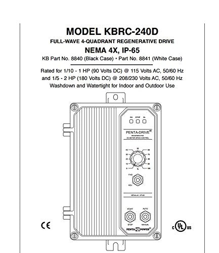 KB Electronics KBRC-240D (8840) NEMA 4X IP65 DC Drive Regen Reversing