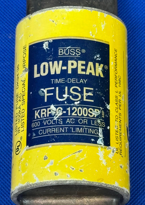 Fusible de retardo de tiempo de pico bajo BUSS KRP-C-1200SP, 1200 A, 600 voltios de CA o menos