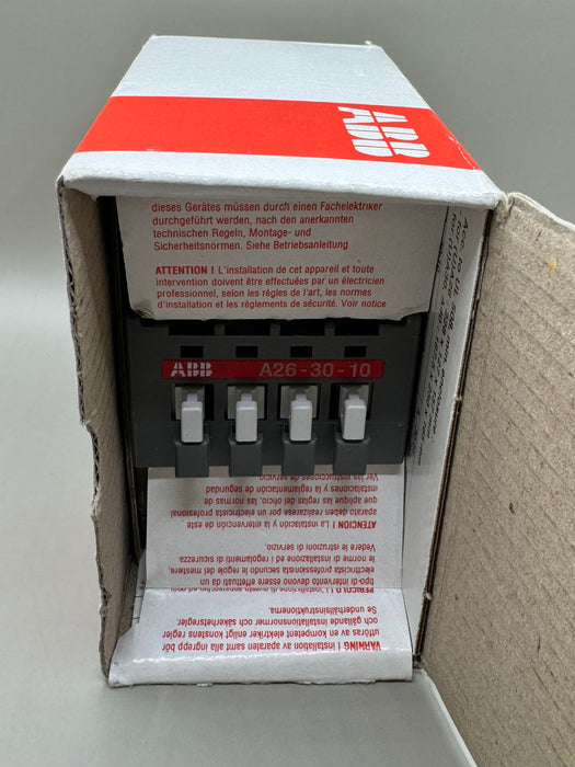 NEW ABB A26N1-30-10-84 Contactor, 3-Pole, NEMA 1, 110/20V Coil