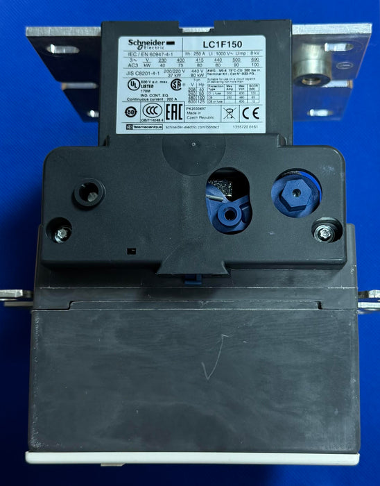 Schneider LC1F150 Contactor 3Pole 150Amp 440Vac w/ LX4FF024 Contactor Coil 24VDC