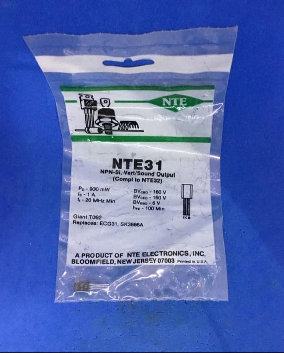 NTE Electronics NTE31 NPN-Si, Vert/Sound Output(compatible with NTE32)