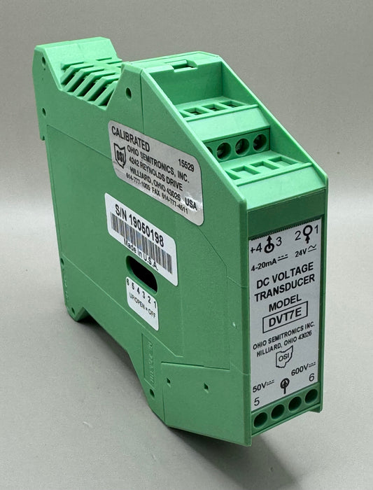 Ohio Semitronics DVT7E DC Voltage Transducer 4-20mAdc 24V, +/-20%, dc/50-400Hz