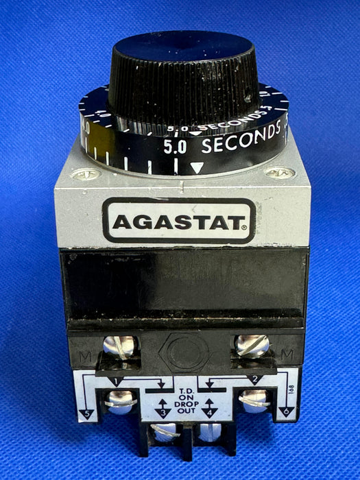 Agastat 7012AB Time Delay Relay 110/120VAC COIL 50/60HZ 0.5-5 SEC. RANGE (used)