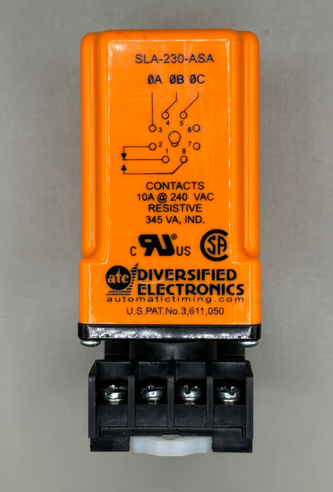 SLA230ASA PHASE MONITOR 10 AMP @240 VAC plus Custom Connector OT08-PC Relay Sock