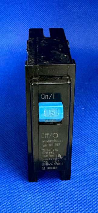 Westinghouse BR115 Single Pole 15 AMP Circuit Breaker