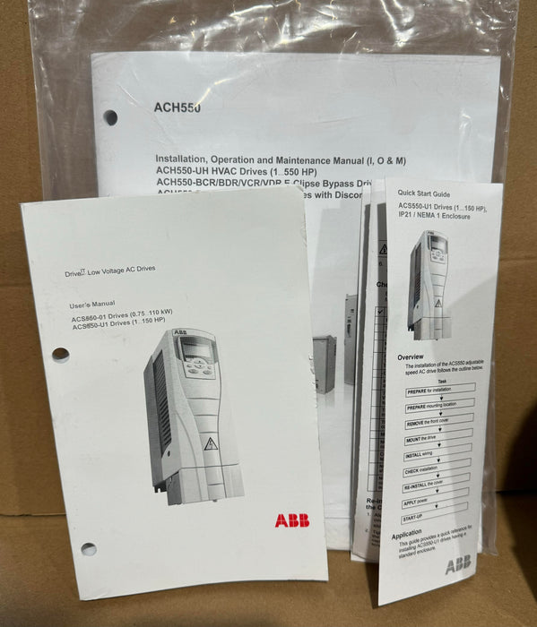 ABB ACS550-U1-04A6-2 Drive, AC, 0.75HP, 240V, 3.5A, CT,N1