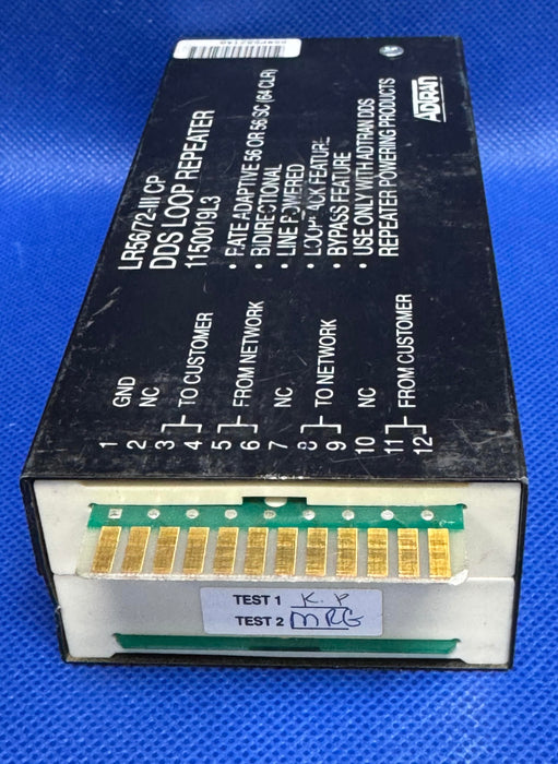 ADTRAN LR56/72-III CP DDS LOOP REAPEATER 1150019L3