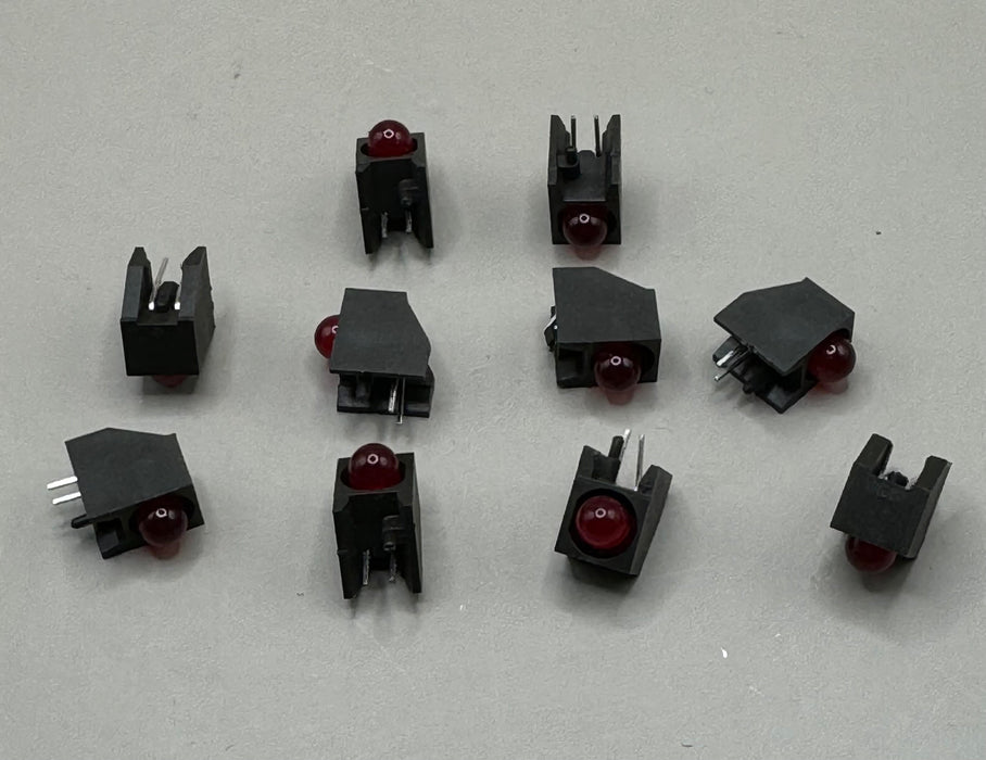 10pk LED, PCB, 5MM, RED, Circuit Board Indicators 550-2207F