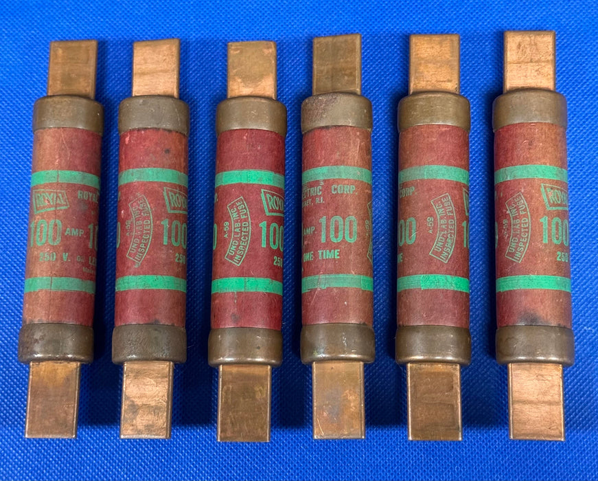 (1) Royal Electric Corp. 100 Amp 250 V or Less One Time Fuse