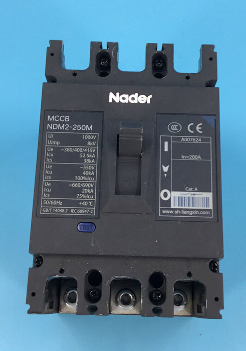 Nader NDM2-250M/3300 200A MCCB Circuit Breaker NDM2-250M