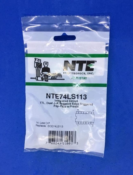 NTE Electronics NTE74LS113 IC TTL Dual J-K Negative Edge Triggered Flip Flop w/preset (replaces ECG74LS113) - EcoTech Solutions Inc.