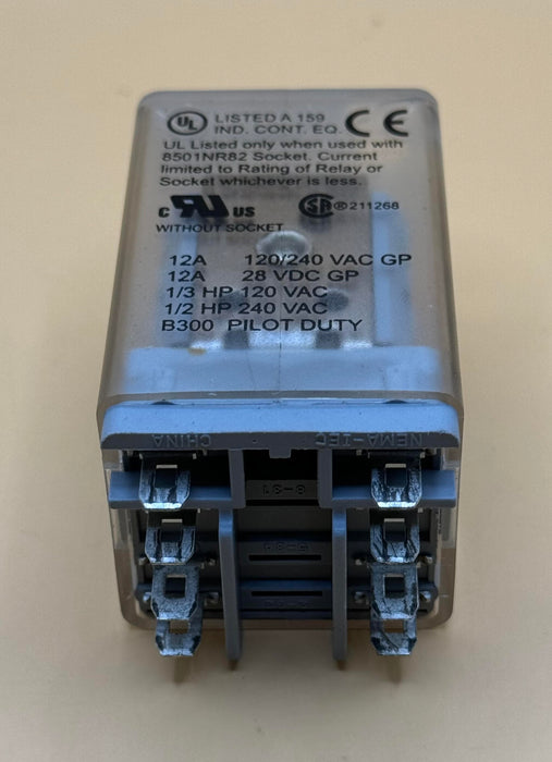 Square D 8501KU12V20 Ser. E 120V 50/60Hz General Purpose Relay