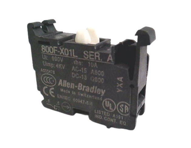 Contacto Allen Bradley 800F-X01L negro con pestillo