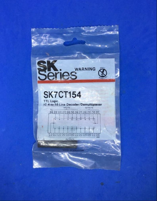 SK7CT154 TTL Logic IC 4-to-16 Line Decoder/Demultiplexer (7pcs)