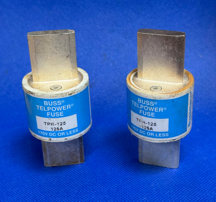 (1) TPH-125 Eaton Bussmann series TPH telecommunication fuse, 170 Vdc, 125 A