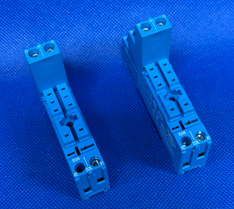 Finder 95.05 Relay Socket DIN Rail, Screw, for 40/44 Series Relay (no hold clip)