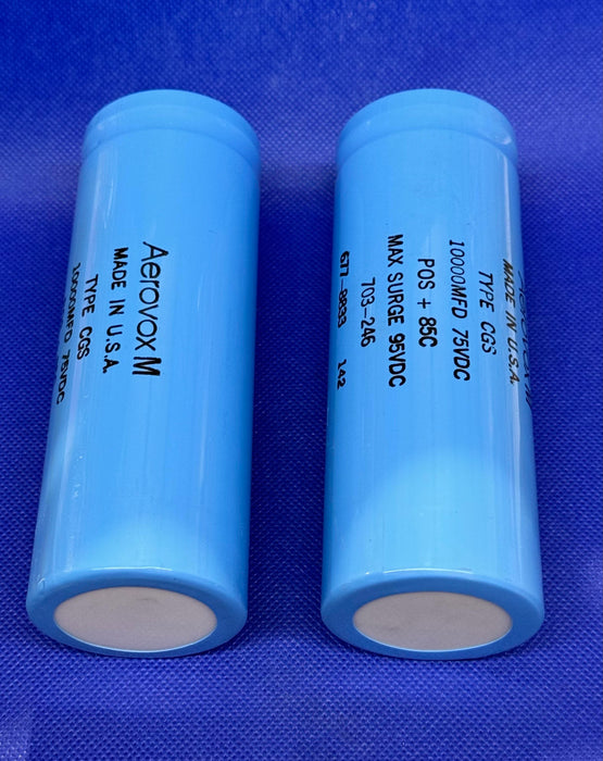 (1) AERO-M CGS103U075V5L3PH screw terminals capacitor 10,000uF 75V Aluminum