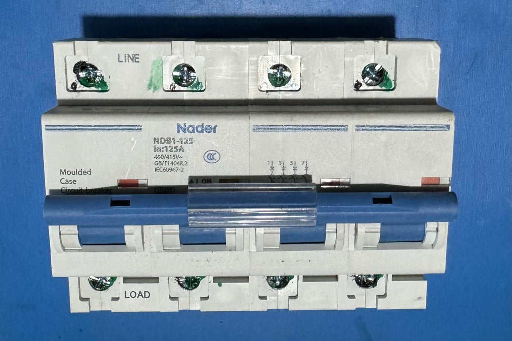 Nader NDB1-125 4 Pole 125A 400/415V Module Case Circuit Breaker