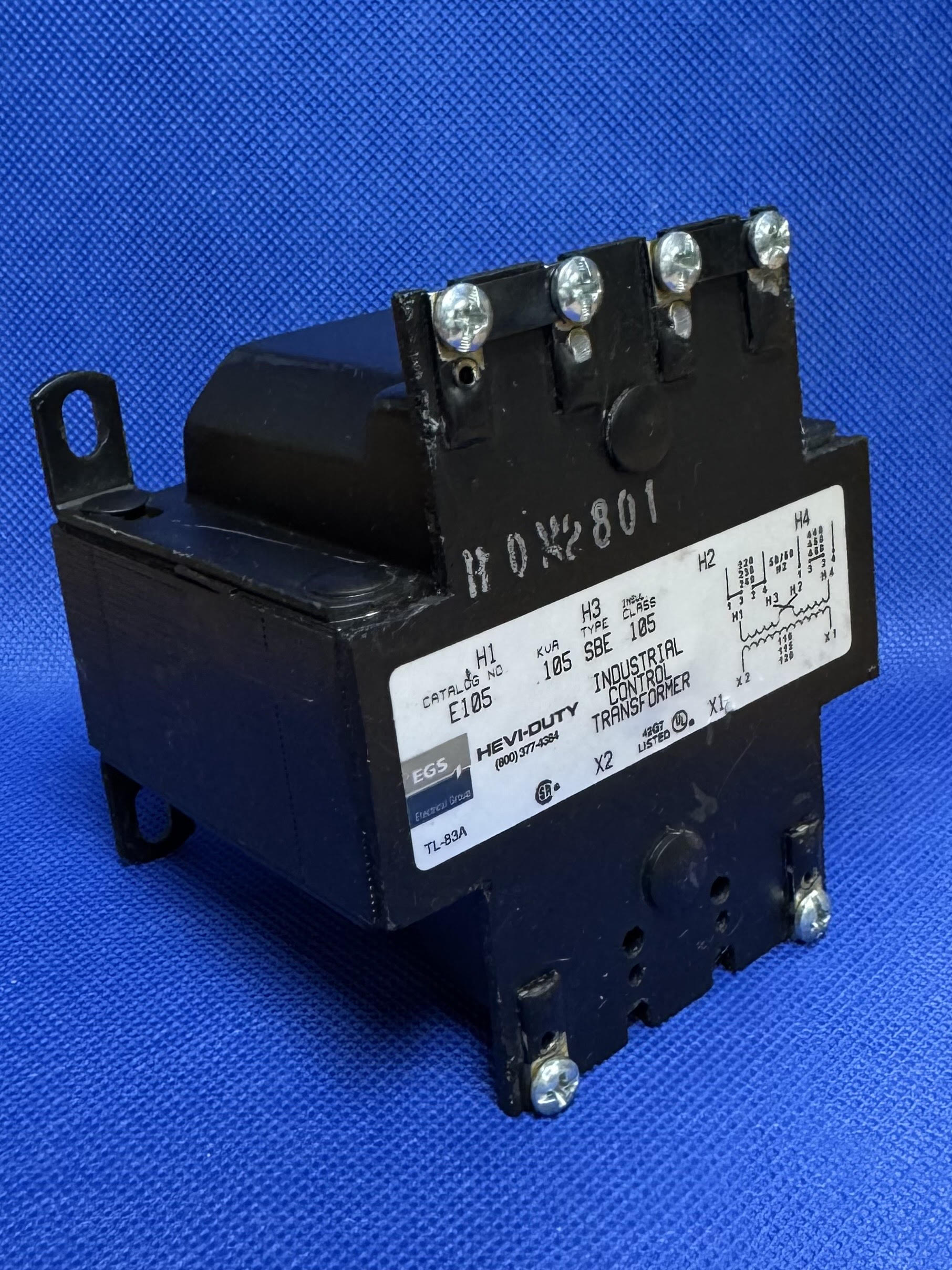 EGS E105 Industrial Control Transformer Type SBE Class 105 KVA .105