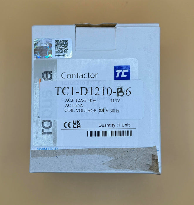 TC1-D1210-B6 12 AMPS - 690Volts 3 Pole Contactor 24/60VAC (replaces LC1D1210-B6)