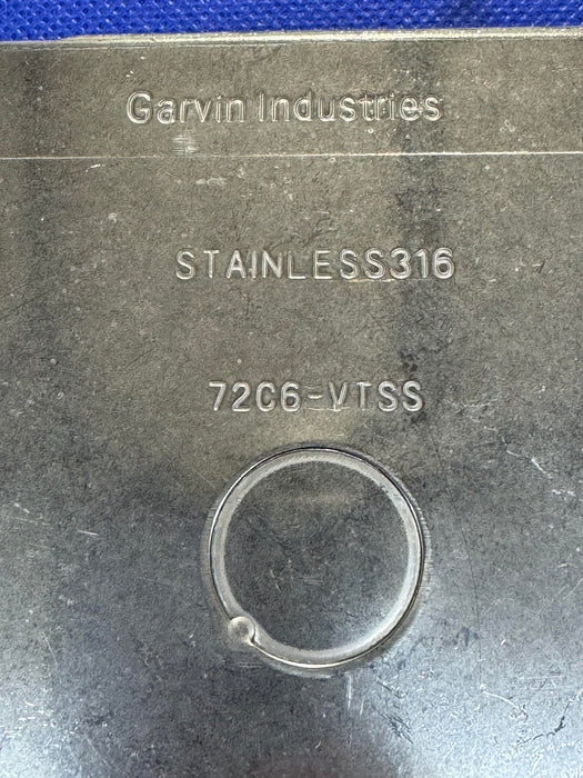 Garvin 72C6-VTSS Stainless Steel 4-11/16" Gasketed Cover 1/2" Knockout