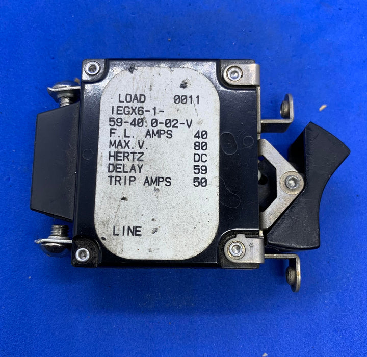 AIRPAX IEGX6-1-59-40.0-02-V 40A BREAKER W/ SWITCH