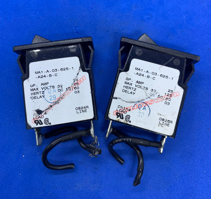 (Lot of 2) CARLINGSWITCH MA1-A-03-625-1-A24-B-C 25A