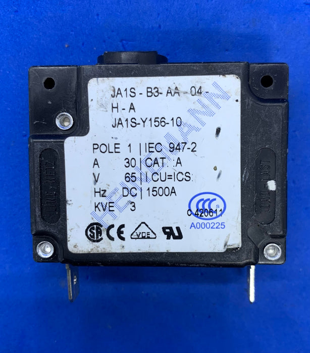 Heinemann JA1S-B3-AA-04-H-A, JA1S-Y156-10 Breaker 30 Amp