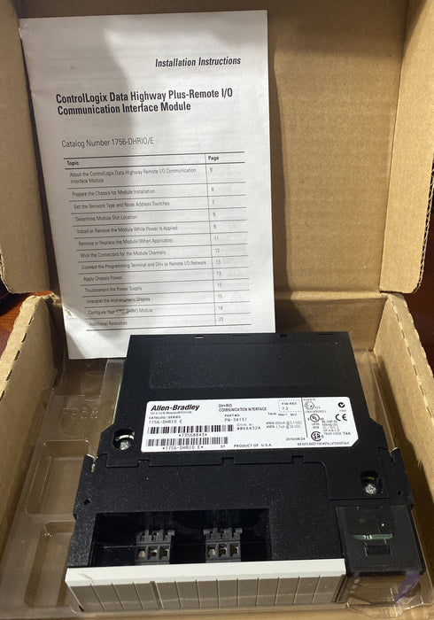 Allen-Bradley 1756-DHRIO Ser. E F/W 7.2 Communication Interface 1756-DRI0