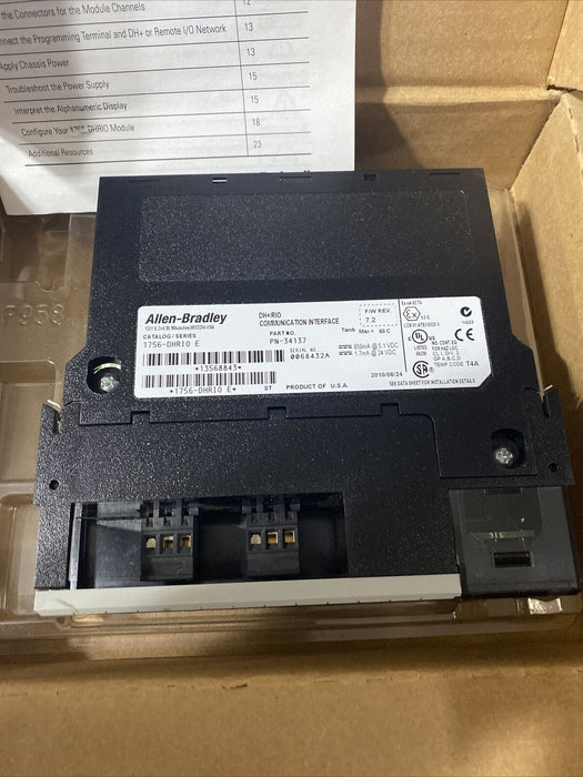 Allen-Bradley 1756-DHRIO Ser. E F/W 7.2 Communication Interface 1756-DRI0