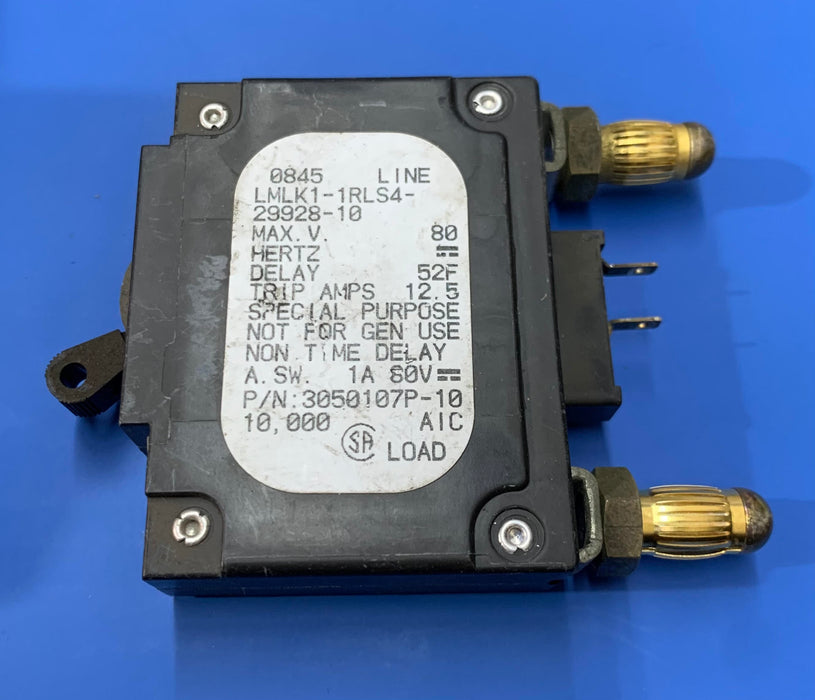 AIRPAX LMLK1-1RLS4-29928-10, 10AMP CIRCUIT BREAKER BULLET STYLE