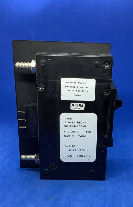 Airpax Breaker 219-2-1REG4-SW-4-9-100-H 100 Amp