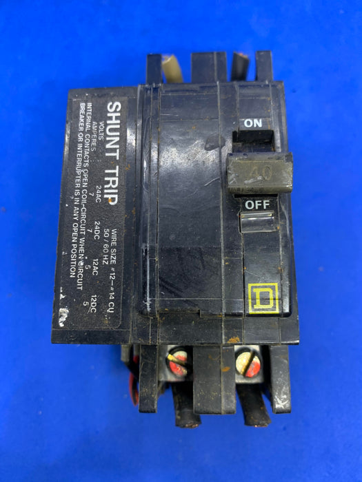 SQUARE D QOU240 Molded CASE Circuit Breaker 2P 40A AMP 120-240V-AC