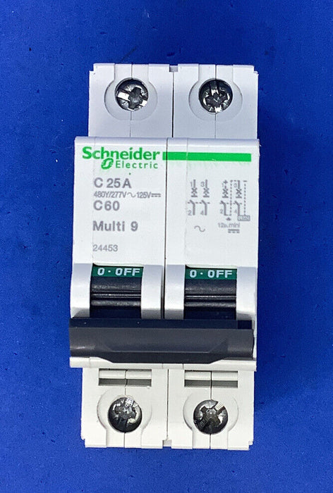 Schneider Electric 24453, C 25 A, C 60 Multi 9, Circuit Breaker 2 Pole