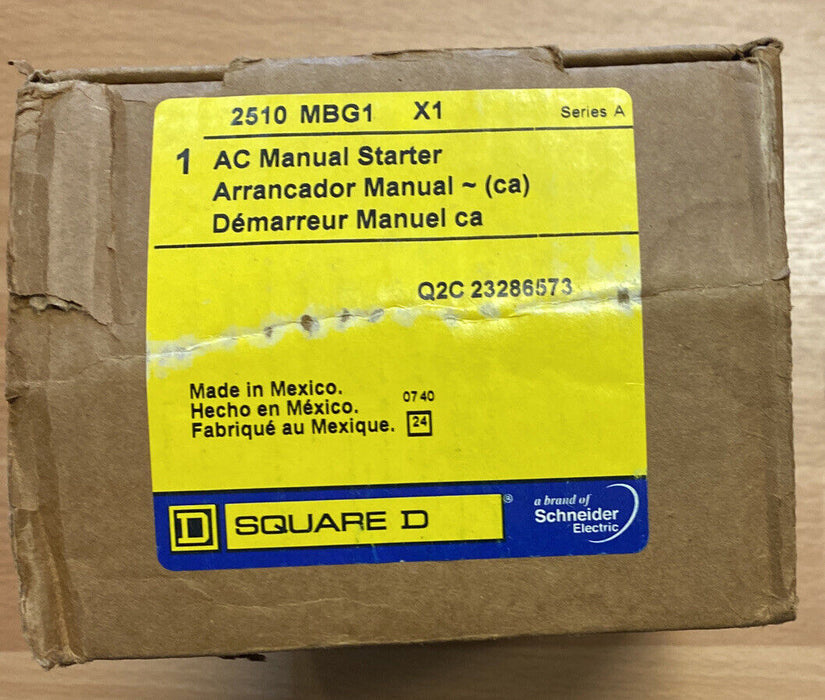 SQUARE D 2510MBG1 Manual Motor Starter,NEMA,18A,600VAC,2P