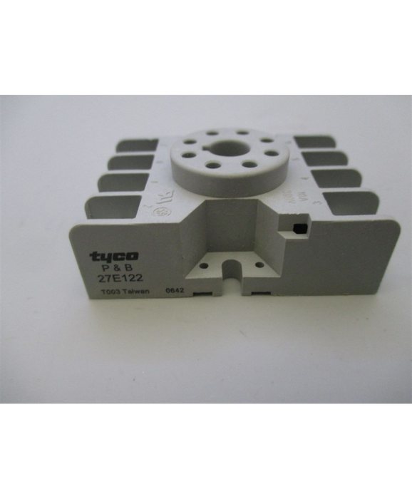 Potter & Brumfield 27E122 Relay Socket, 8 Pin, DIN Rail and Panel Mount