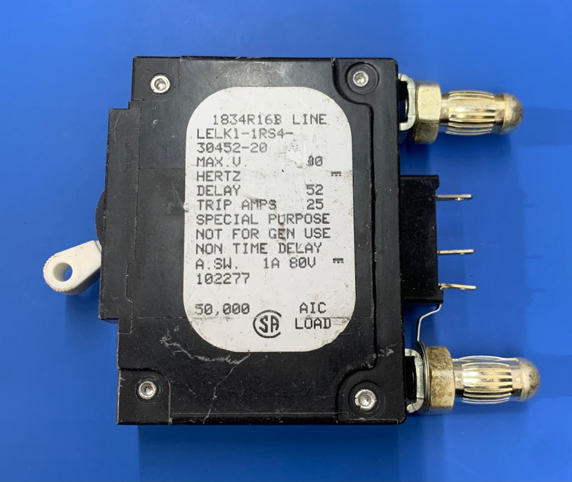 AIRPAX LELK1-1RS4-30452-20, 20AMP CIRCUIT BREAKER BULLET STYLE