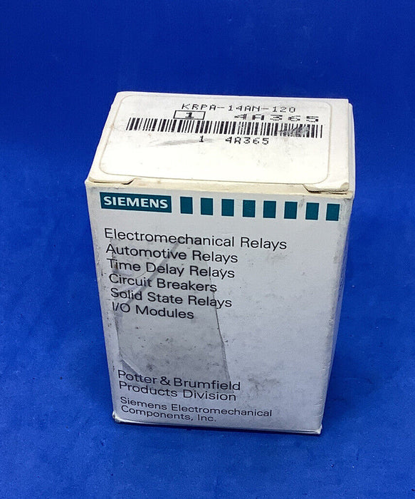 SIEMENS POTTER & BRUMFIELFD 4A365 KRP-14AN 120VAC 11-PIN RELAY